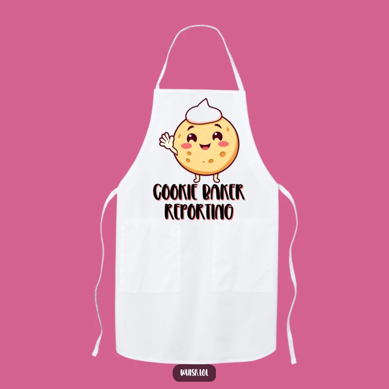 Funny Cookie Waving Apron: Bake and Greet with Sweetness