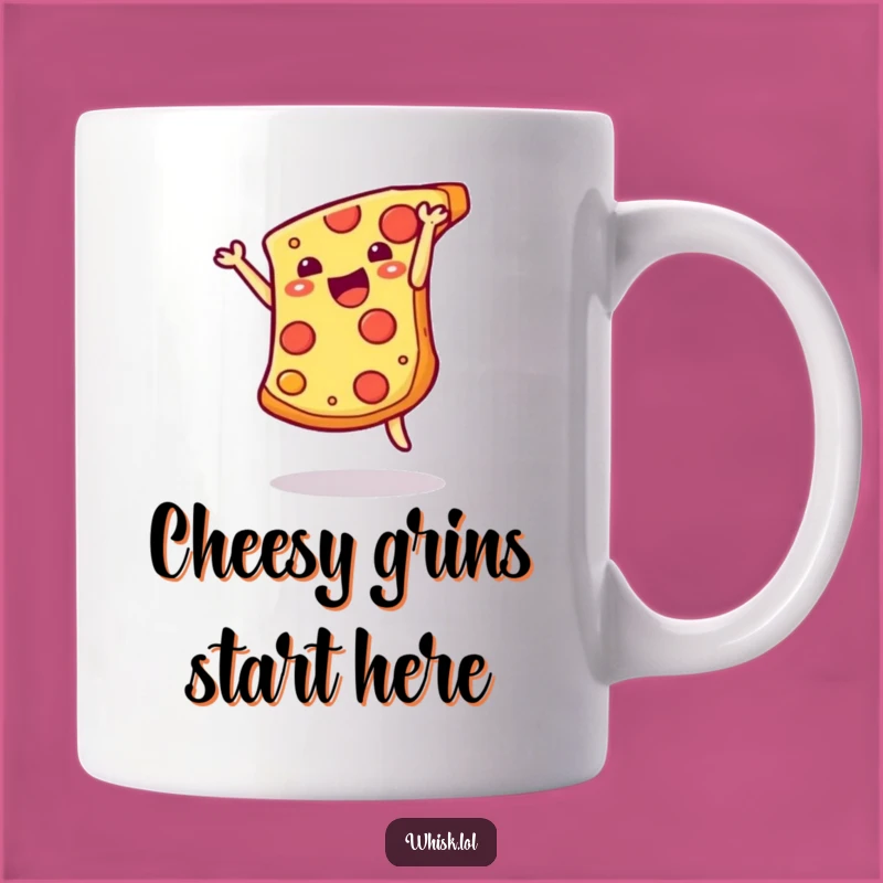 Funny Pizza Somersault Mug - Cheesy Delight for Pizza Lovers, Perfect Funny Gift