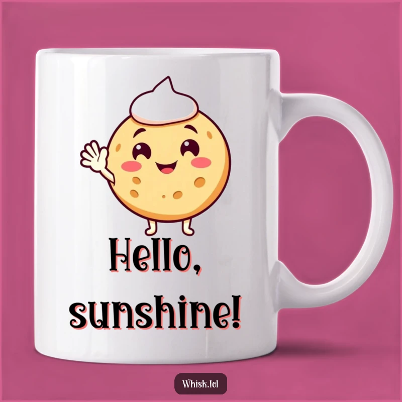 Funny Cookie Waving Mug: A Sweet Hello for a Laugh Lover