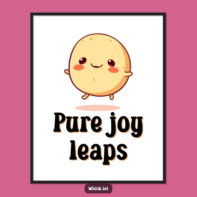 Funny Bouncing Bread Roll Digital Art - Instant Happy Carb Decor, Funny Gift!