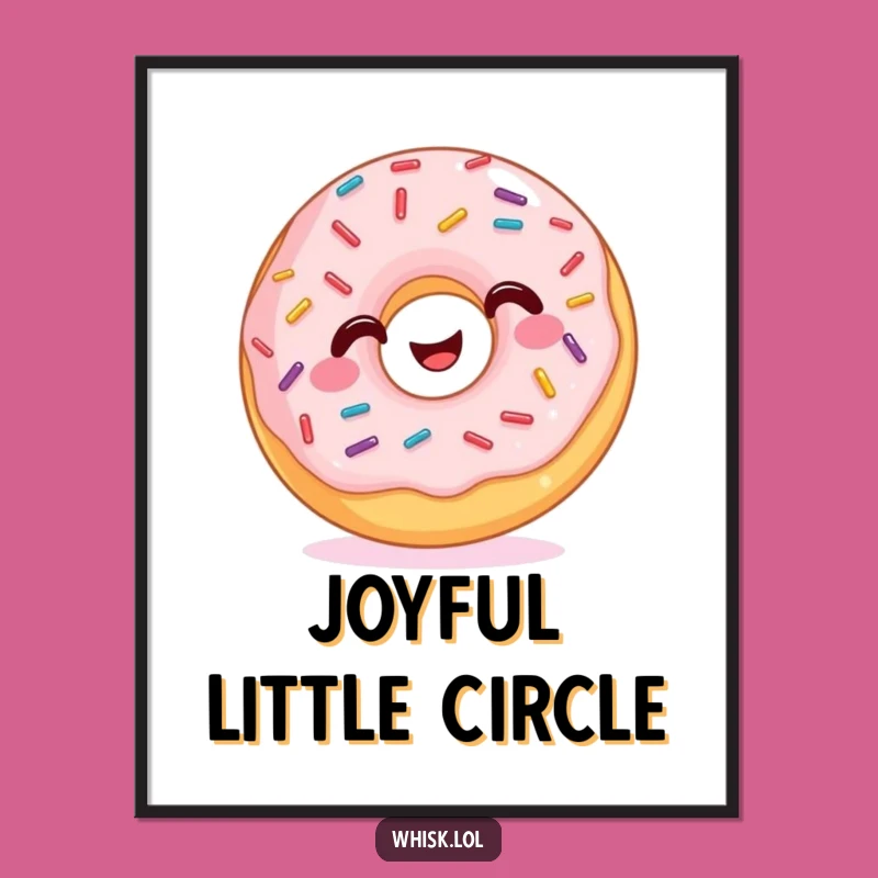 Funny Wiggling Donut Digital Art: Instantly Add Cheer with this Funny Gift!