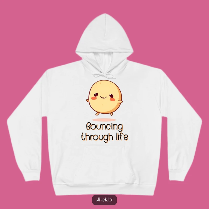 Cozy Funny Bouncing Bread Roll Hoodie - Warm & Hilarious Carb Comfort!