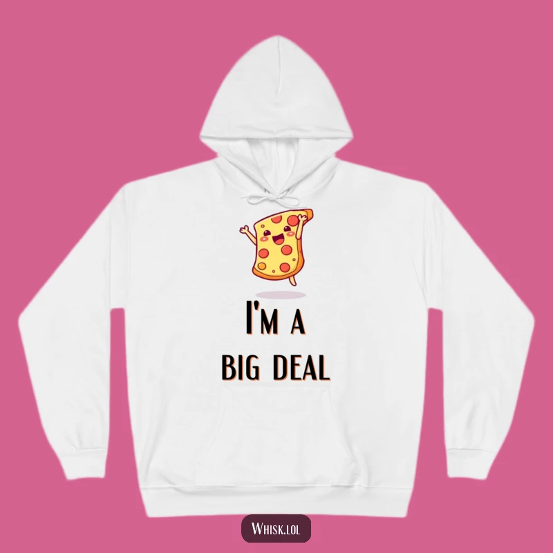 Cozy Funny Pizza Somersault Hoodie - Cheesy Warmth and Fun, Best Funny Gift