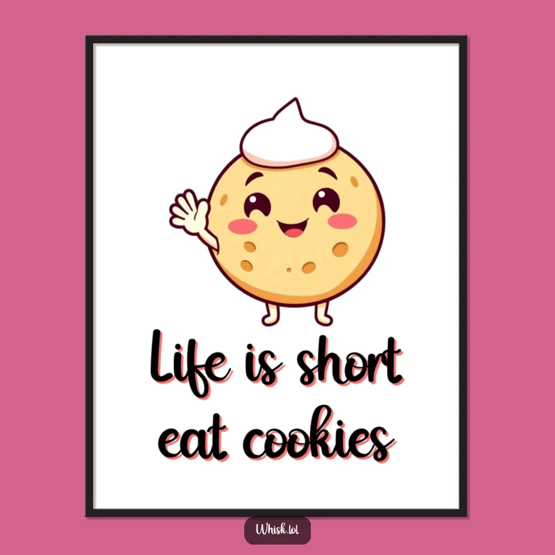 Free Printable Cookie Wall Art: Waving Fun, Funny Downloadable Art for Your Home!