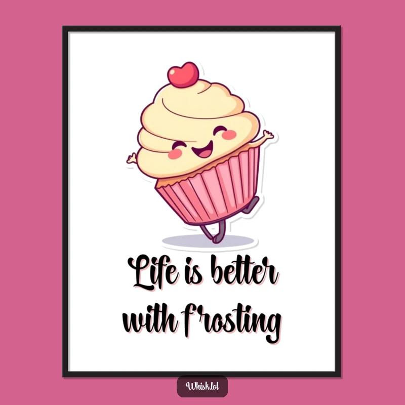 Free Printable Cupcake Wall Art: Cartwheeling Fun, Funny Downloadable Art for Your Walls!