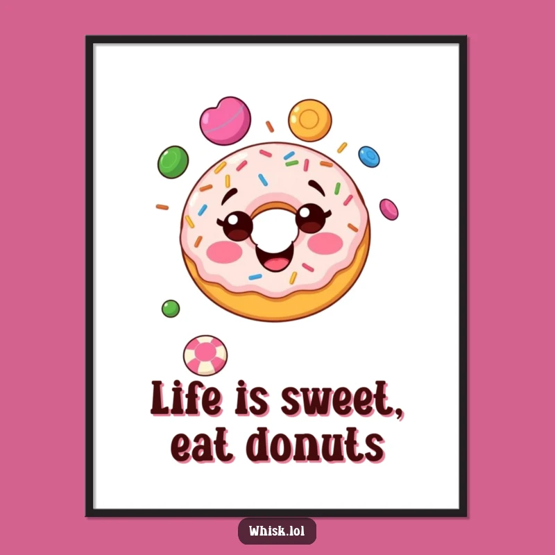 Free Printable Donut Wall Art: Juggling Fun, Funny Downloadable Art for Your Space!