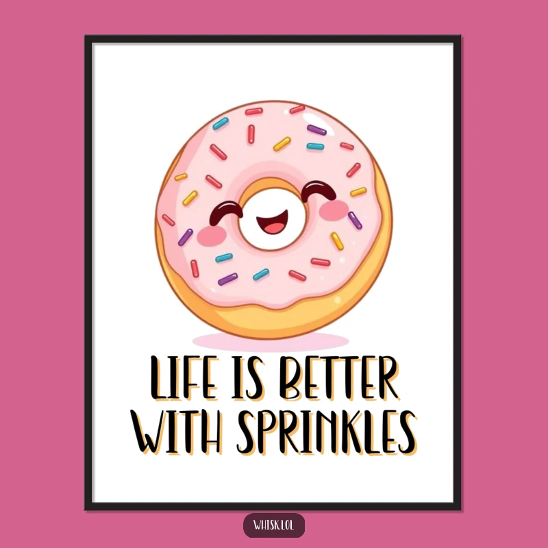 Funny Free Printable Donut Sprinkle Wall Art: Cheerful Downloadable Decor