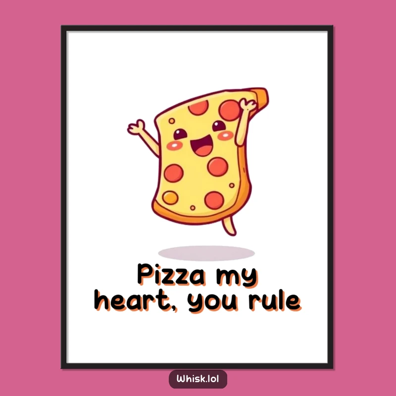 Funny Free Printable Wall Art: Pizza Somesault, Cheesy Delight Downloadable Decor