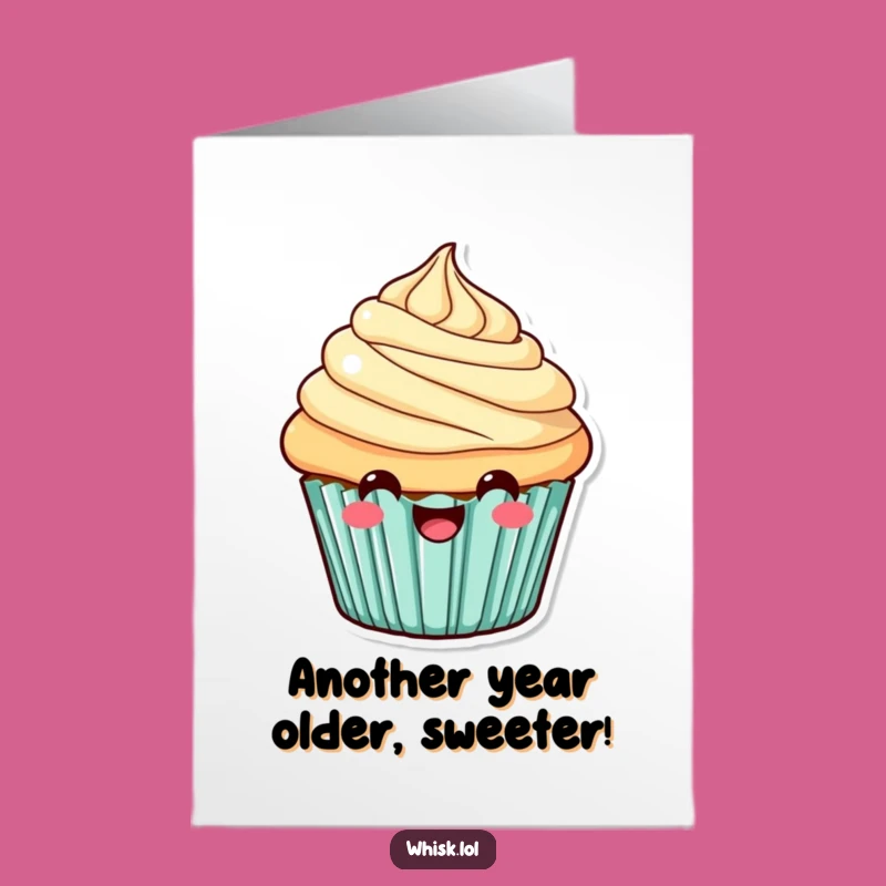 Free Printable Birthday Cupcake Card: Funny Downloadable Gift for Sweet Celebrations