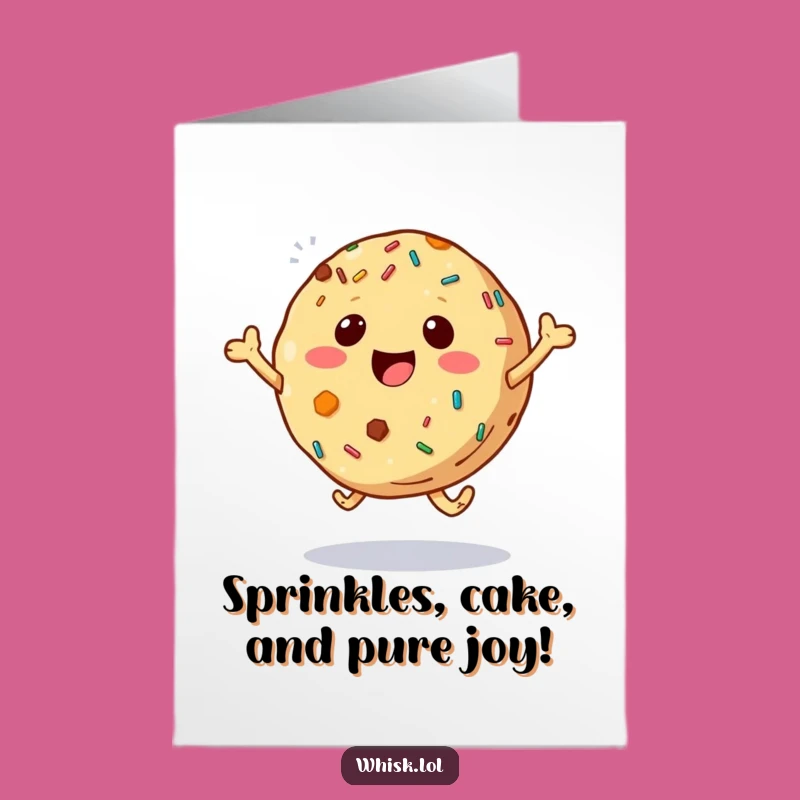 Free Printable Birthday Card: Funny Bouncing Cookie, Perfect Joyful Downloadable Gift