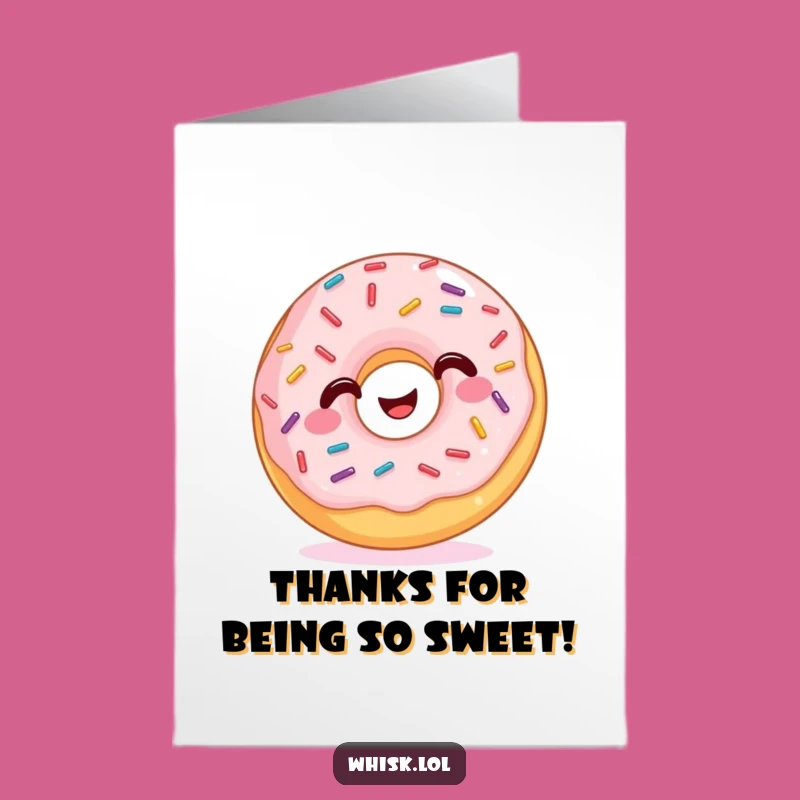 Free Printable Thank You Donut Card: Sprinkle-Tastic Downloadable for Gratitude