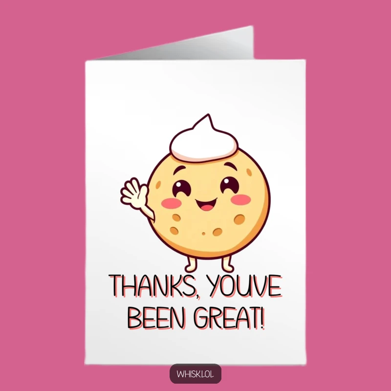 Free Printable Cookie Thank You Card: Waving Thanks, Funny Downloadable Gift!