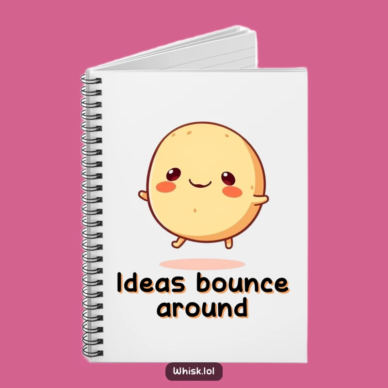 Funny Bouncing Bread Roll Notebook - Happy Carb Journal, Hilarious Gift!