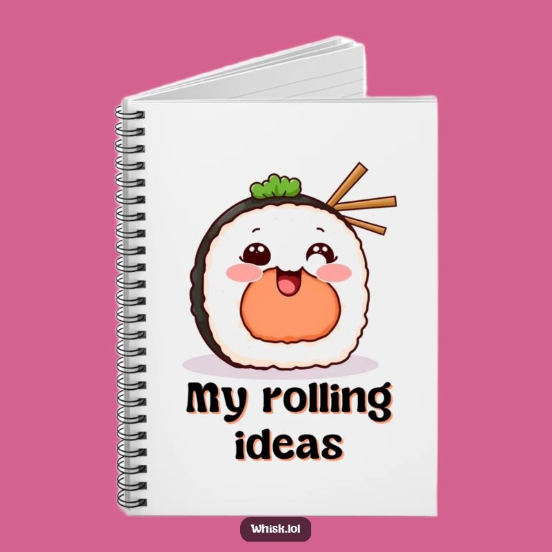 Funny Grinning Sushi Notebook: Jot Down Your Ideas with a Smile, Perfect Funny Gift!