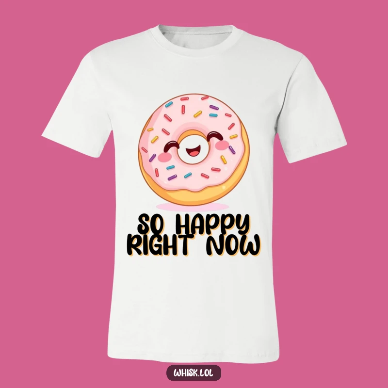 Funny Wiggling Donut T-Shirt: Wear Your Happiness with this Sweetly Funny Tee, Great Gift!