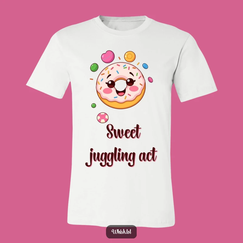 Funny Donut Juggling T-Shirt: Wear Your Sweet Fun
