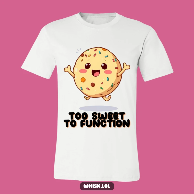 Funny Bouncing Cookie T-Shirt - Joyful Sprinkle Celebration, Ideal Funny Gift for Her