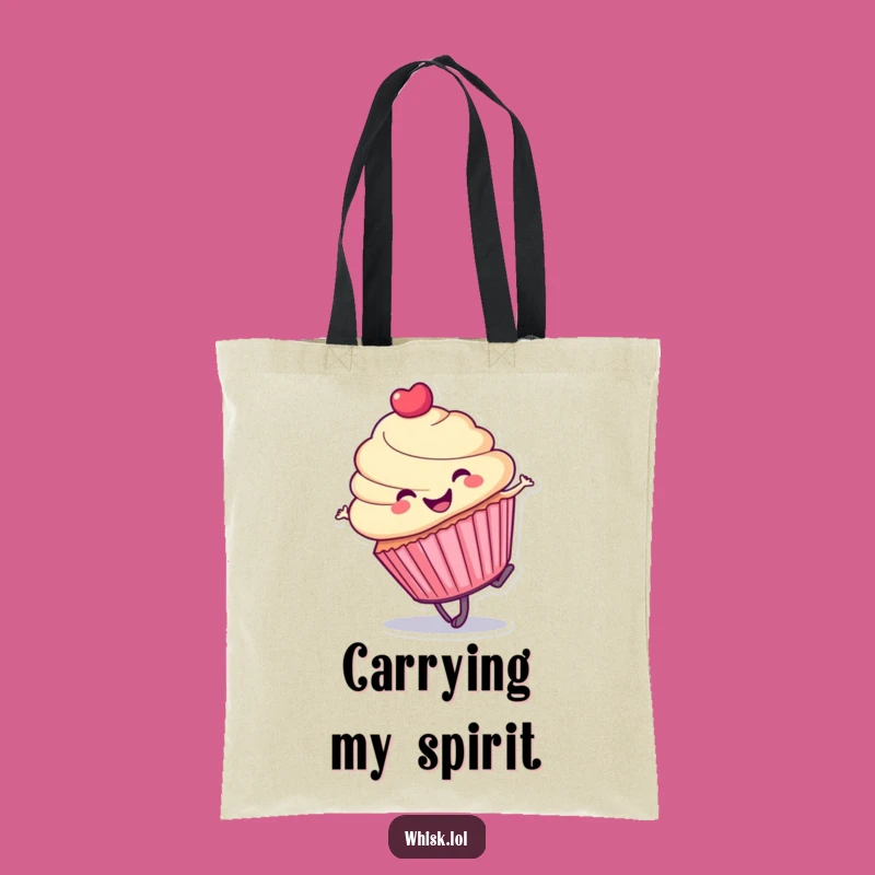 Funny Cupcake Cartwheel Tote Bag: Carry Your Cheer Everywhere