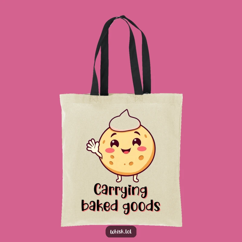 Funny Cookie Waving Tote Bag: Carry Your Sweetness and Smiles