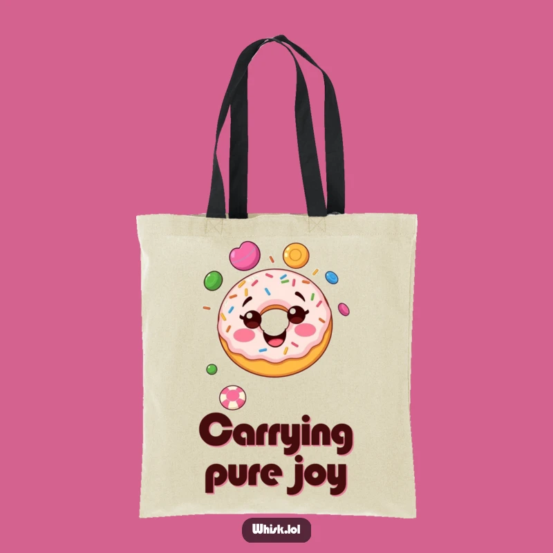 Funny Donut Juggling Tote Bag: Carry Your Sweetness Everywhere
