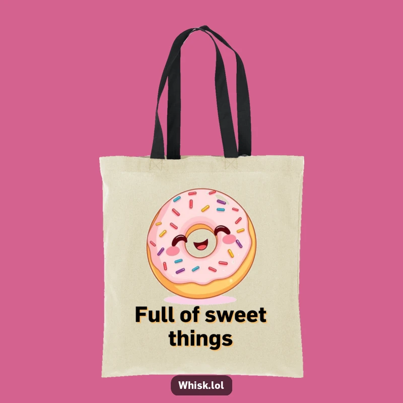 Funny Wiggling Donut Tote Bag: Carry Your Treats with a Smile, Perfect Funny Gift!
